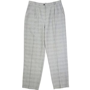 Lana Lee Womens Black and White Herringbone High‎ Waist Buissness Pants Size 16